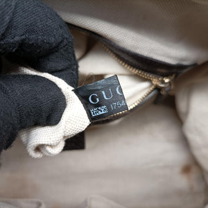 Pre-owned Gucci Sherry Line Brown leather 247205 handbag | stylenewstar