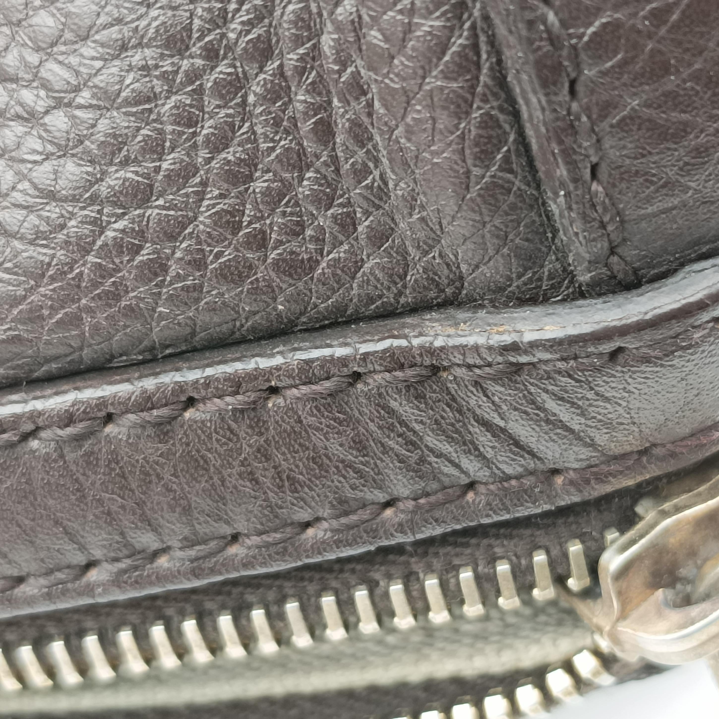 Pre-owned Gucci Sherry Line Brown leather 247205 handbag | stylenewstar