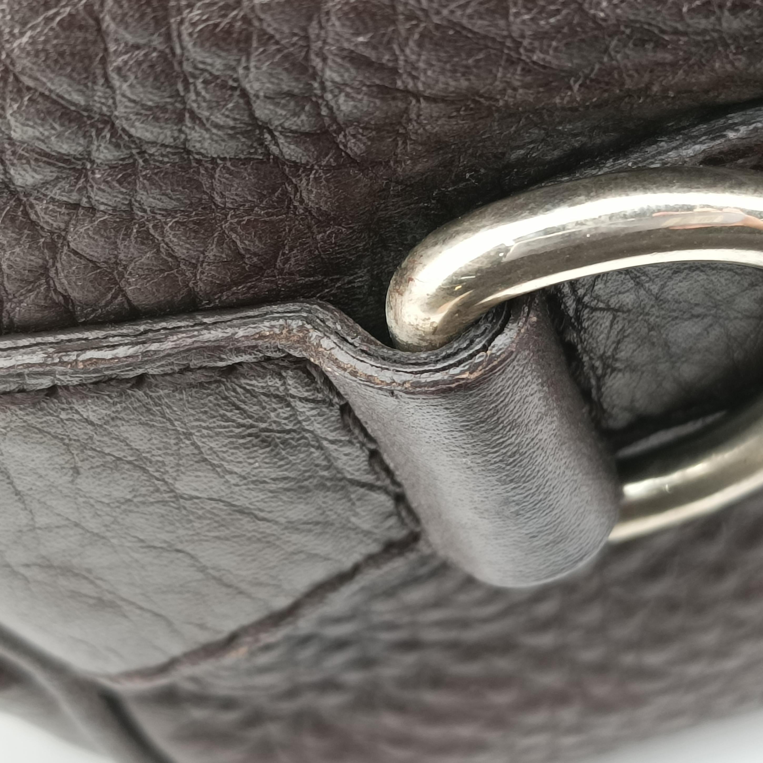 Pre-owned Gucci Sherry Line Brown leather 247205 handbag | stylenewstar