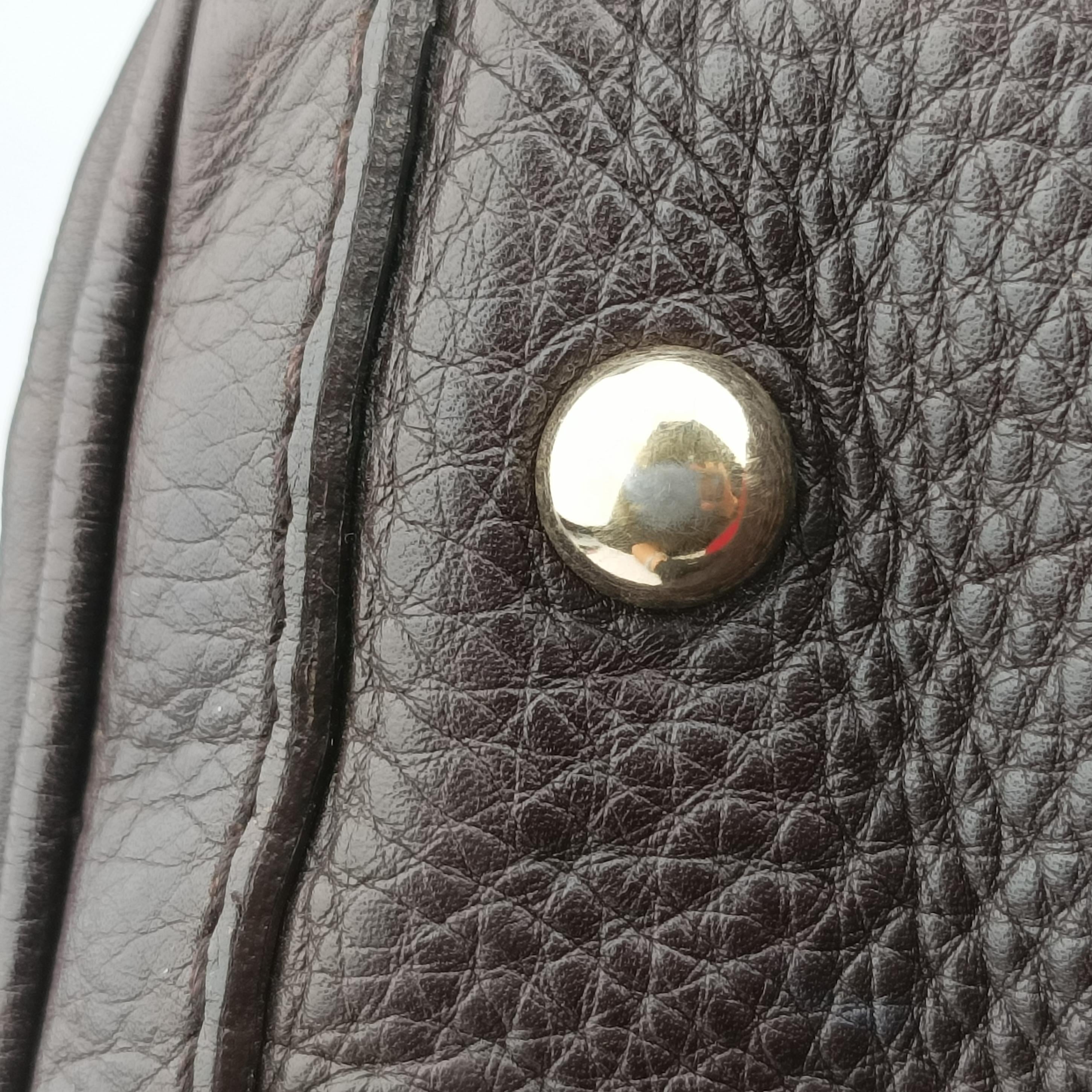 Pre-owned Gucci Sherry Line Brown leather 247205 handbag | stylenewstar