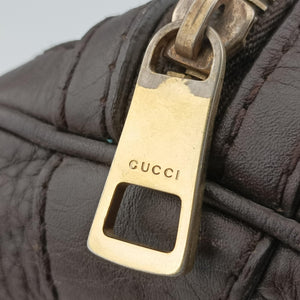 Pre-owned Gucci Sherry Line Brown leather 247205 handbag | stylenewstar