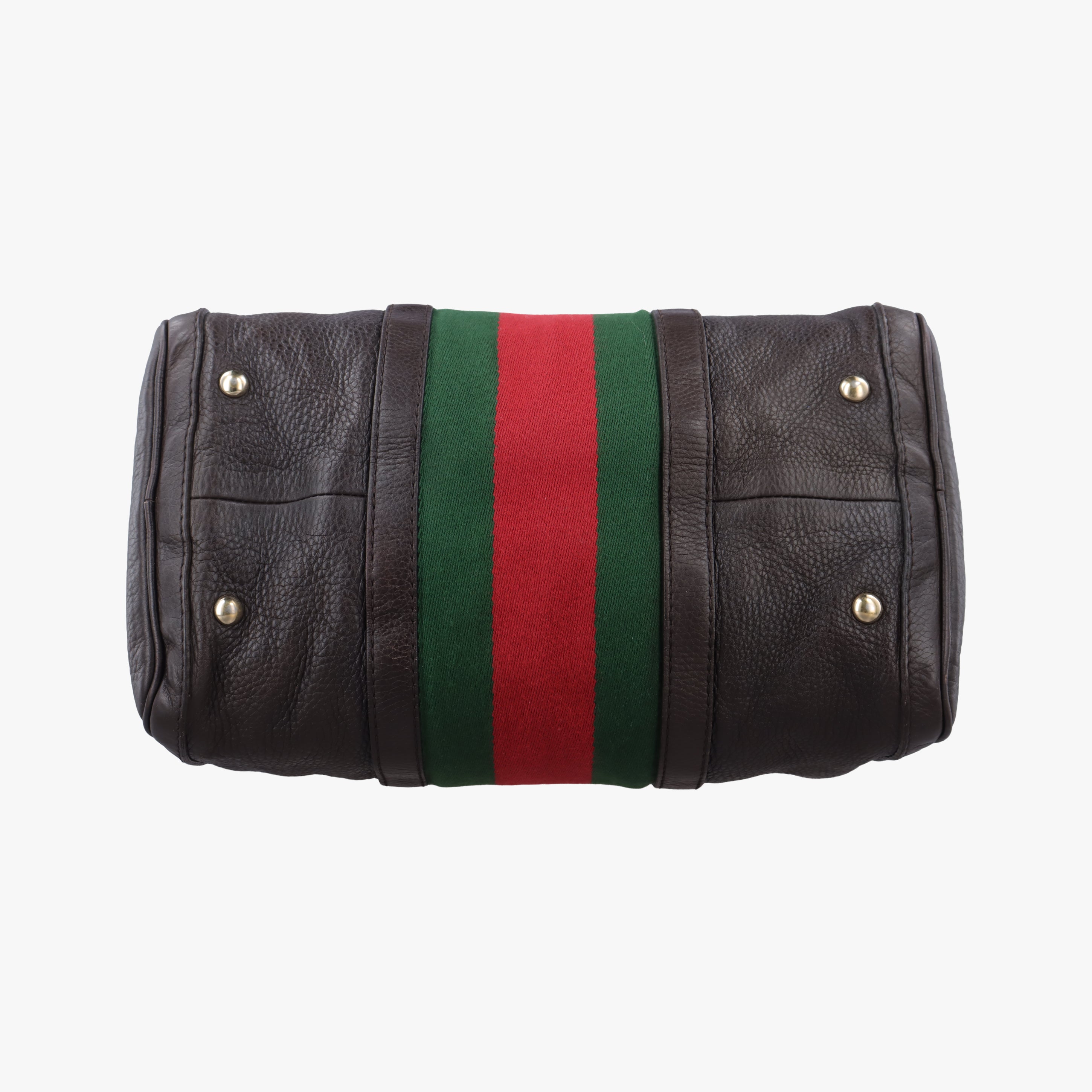 Pre-owned Gucci Sherry Line Brown leather 247205 handbag | stylenewstar