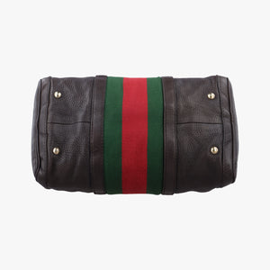 Pre-owned Gucci Sherry Line Brown leather 247205 handbag | stylenewstar