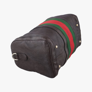 Pre-owned Gucci Sherry Line Brown leather 247205 handbag | stylenewstar