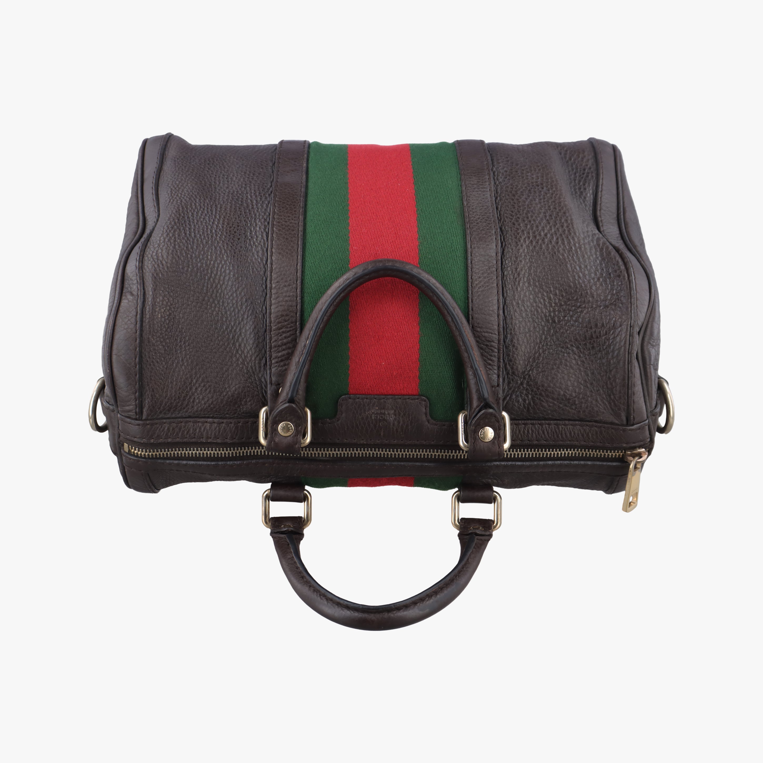 Pre-owned Gucci Sherry Line Brown leather 247205 handbag | stylenewstar