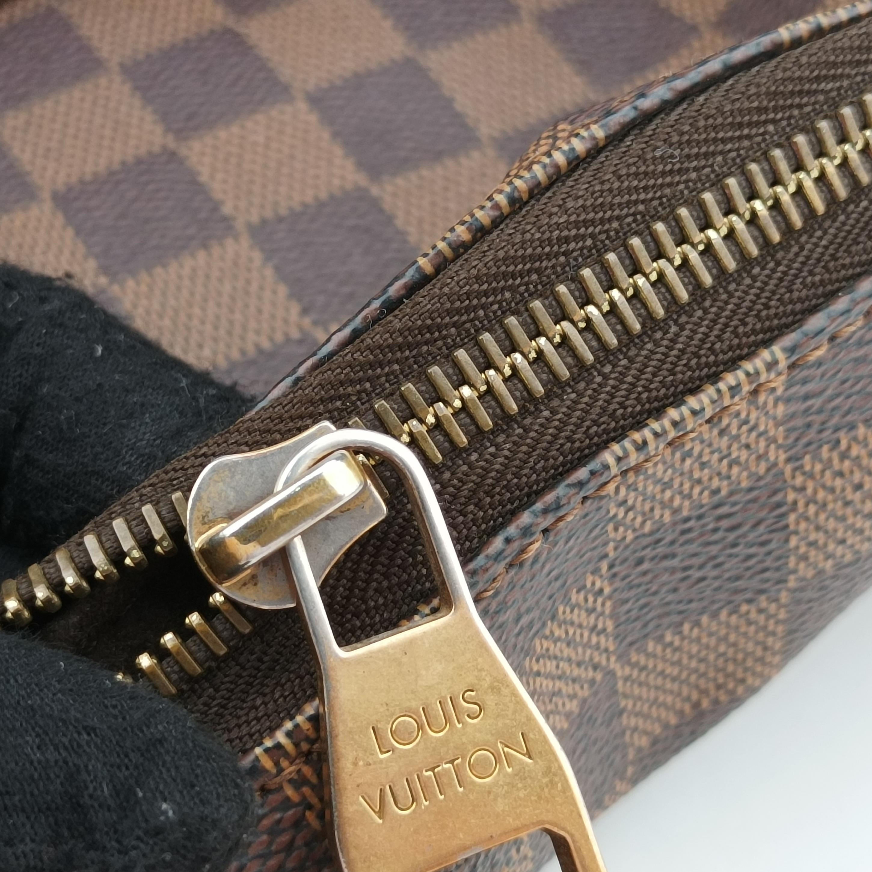 Pre-owned Louis Vuitton Damier Portobello PM Ebene Damier PVC coated canvas leather N41184 handbag | stylenewstar