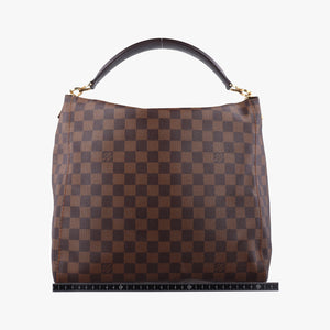 Pre-owned Louis Vuitton Damier Portobello PM Ebene Damier PVC coated canvas leather N41184 handbag | stylenewstar