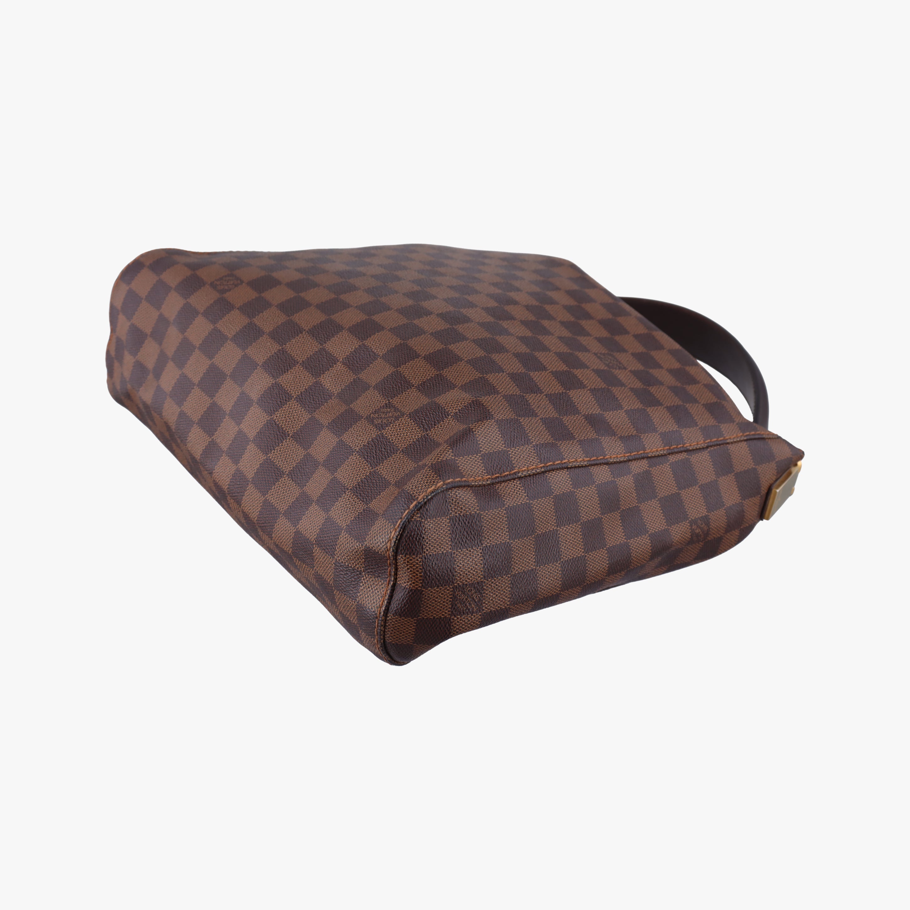 Pre-owned Louis Vuitton Damier Portobello PM Ebene Damier PVC coated canvas leather N41184 handbag | stylenewstar