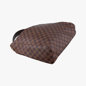 Pre-owned Louis Vuitton Damier Portobello PM Ebene Damier PVC coated canvas leather N41184 handbag | stylenewstar