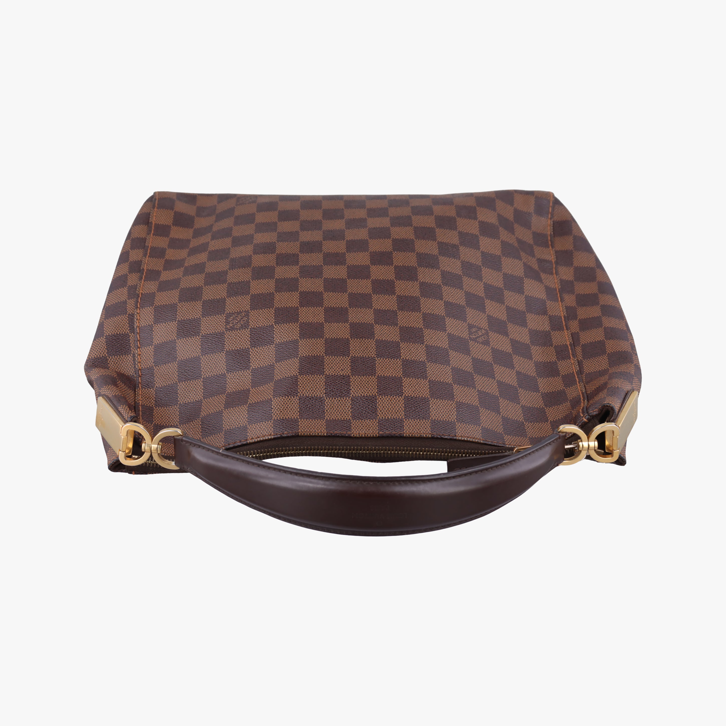 Pre-owned Louis Vuitton Damier Portobello PM Ebene Damier PVC coated canvas leather N41184 handbag | stylenewstar