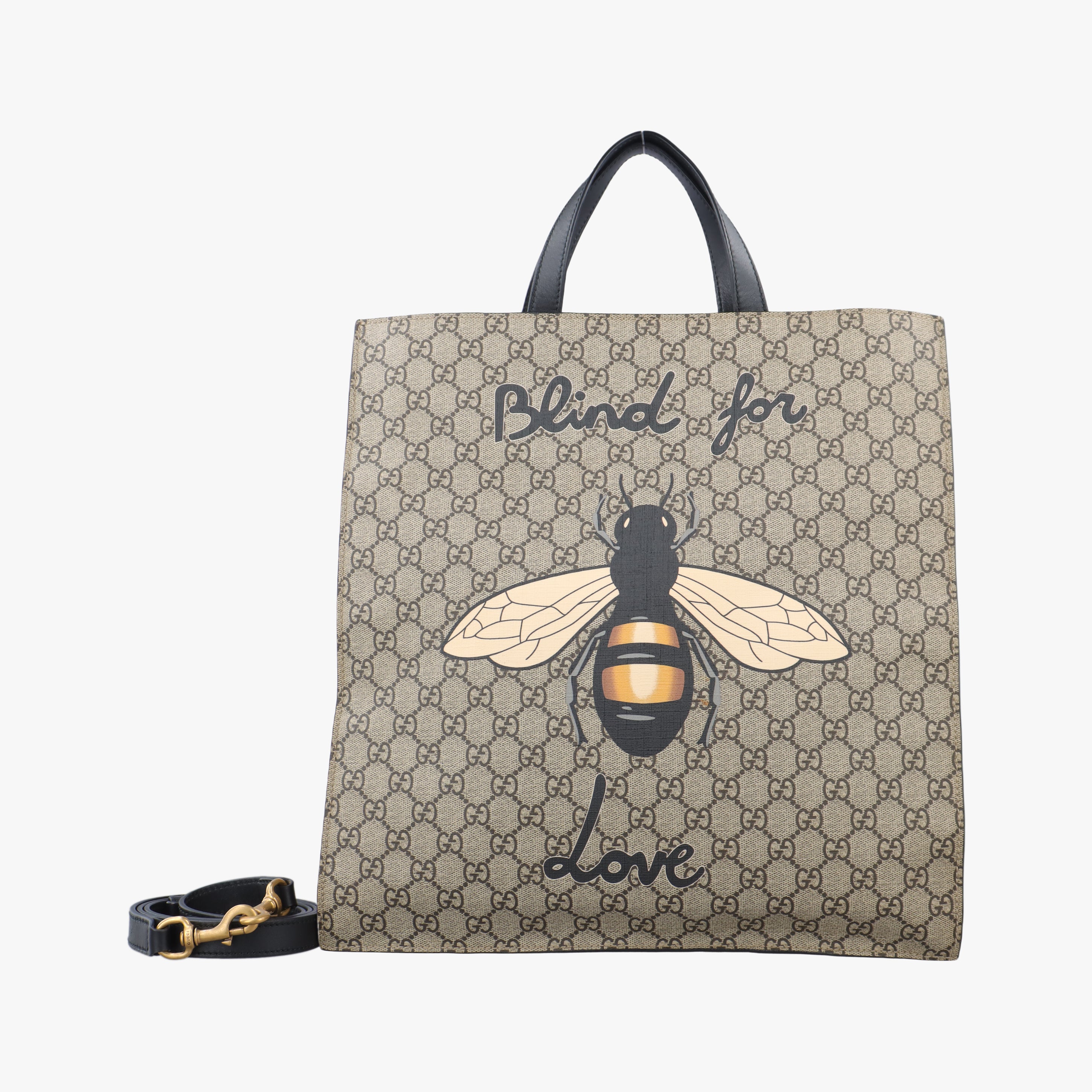 Vintage Gucci GG Supreme Bee Beige×Multicolour PVC coated canvas 450950 shoulderbag | stylenewstar