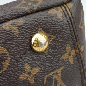 Pre-owned Louis Vuitton PALLAS brown×CERISE Monogram Canvas×calf leather M41175 shoulderbag | stylenewstar