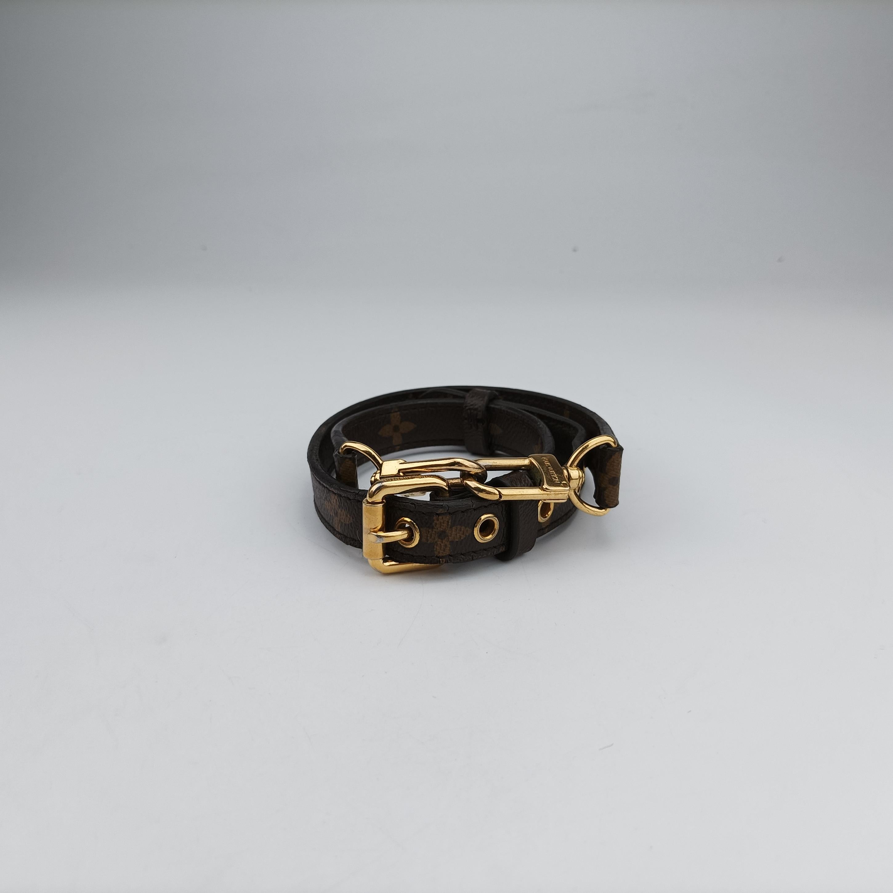 Pre-owned Louis Vuitton PALLAS brown×CERISE Monogram Canvas×calf leather M41175 shoulderbag | stylenewstar