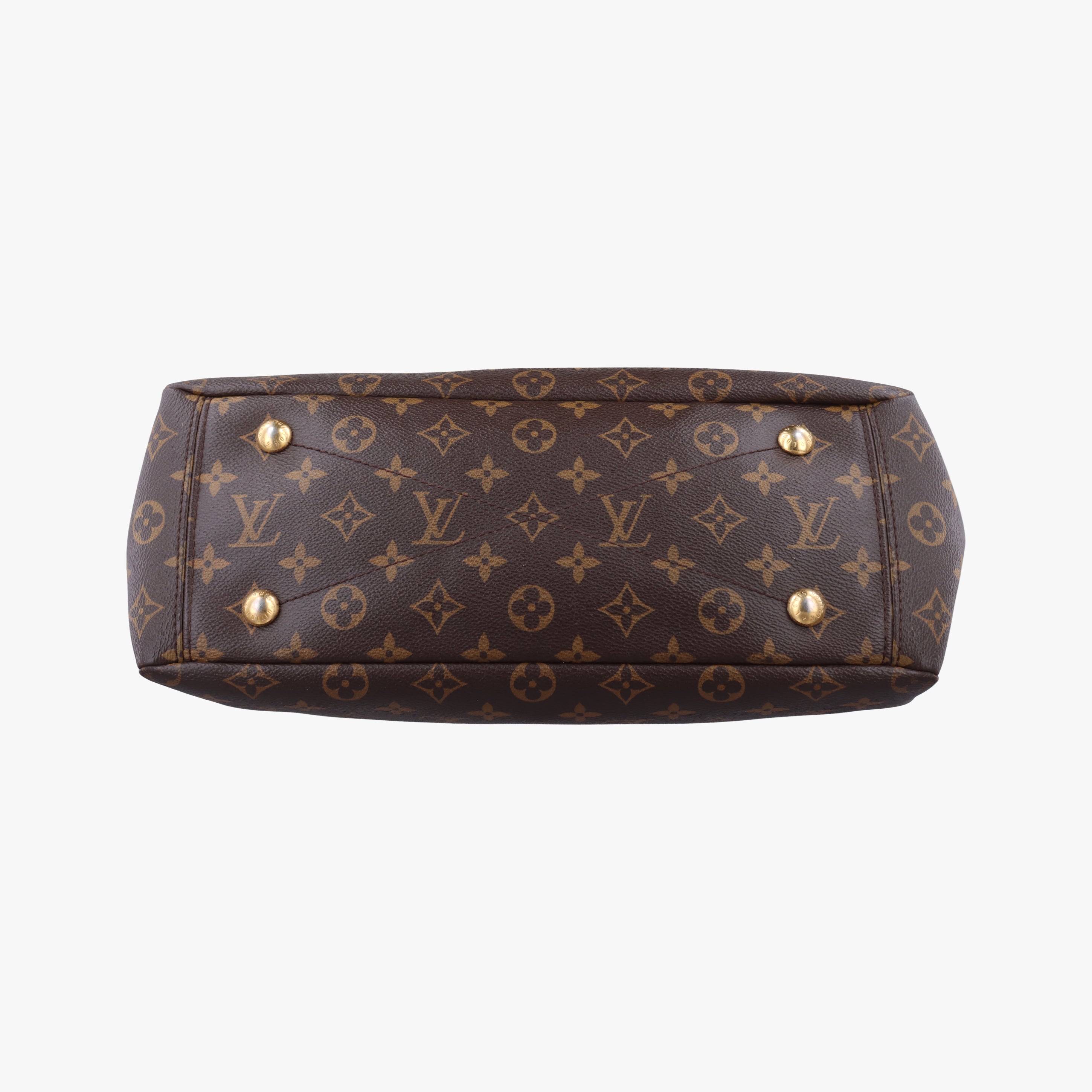 Pre-owned Louis Vuitton PALLAS brown×CERISE Monogram Canvas×calf leather M41175 shoulderbag | stylenewstar