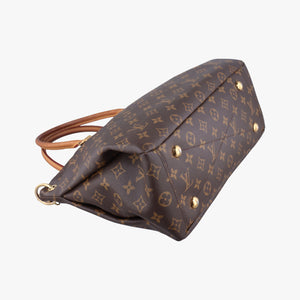 Pre-owned Louis Vuitton PALLAS brown×CERISE Monogram Canvas×calf leather M41175 shoulderbag | stylenewstar