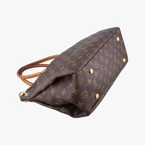 Pre-owned Louis Vuitton PALLAS brown×CERISE Monogram Canvas×calf leather M41175 shoulderbag | stylenewstar