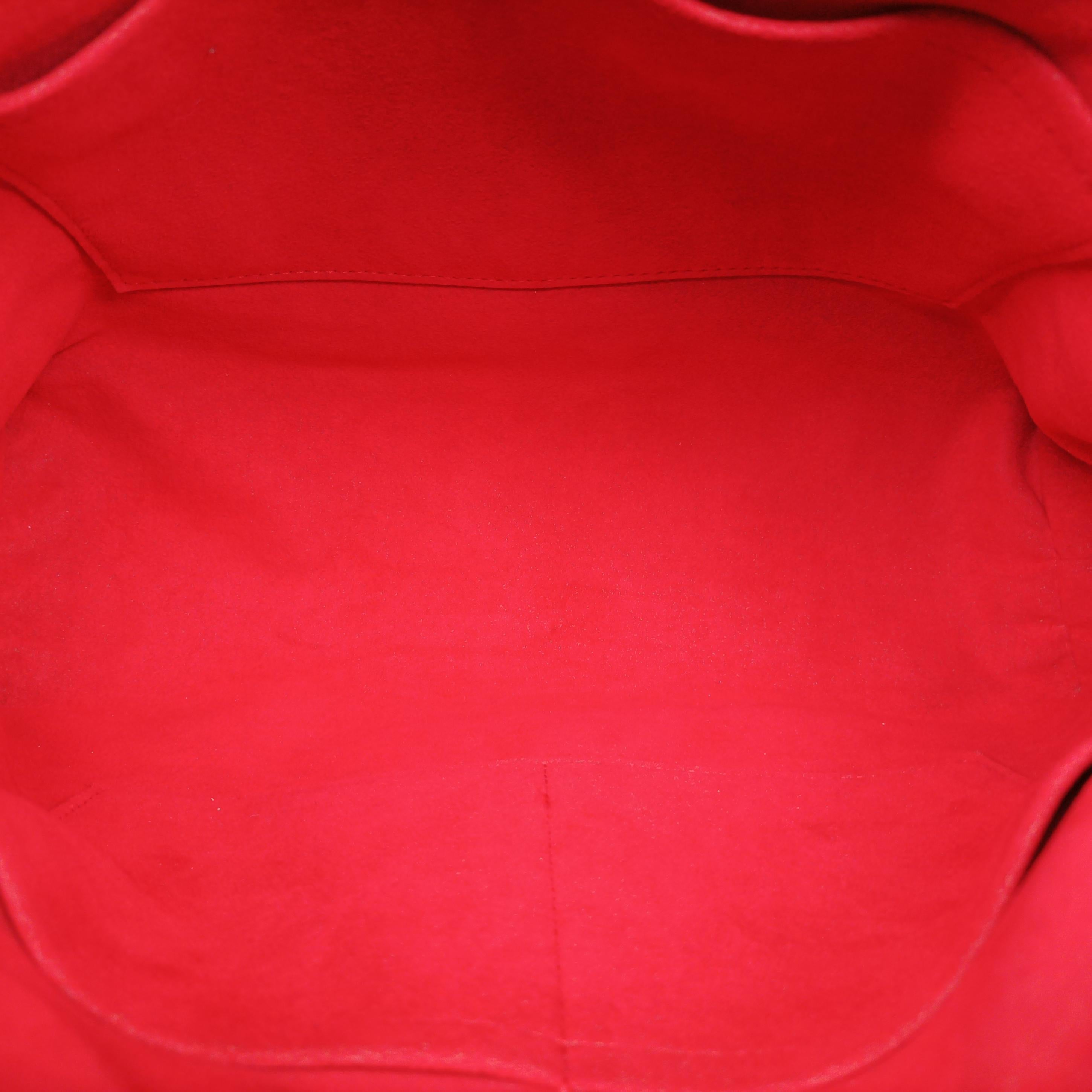 Pre-owned Louis Vuitton PALLAS brown×CERISE Monogram Canvas×calf leather M41175 shoulderbag | stylenewstar