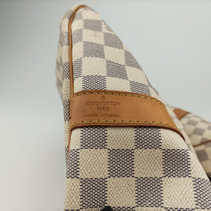 Pre-owned Louis Vuitton Keepall Bandouliere 55 Azur Damier Canvas N41429 handbag | stylenewstar