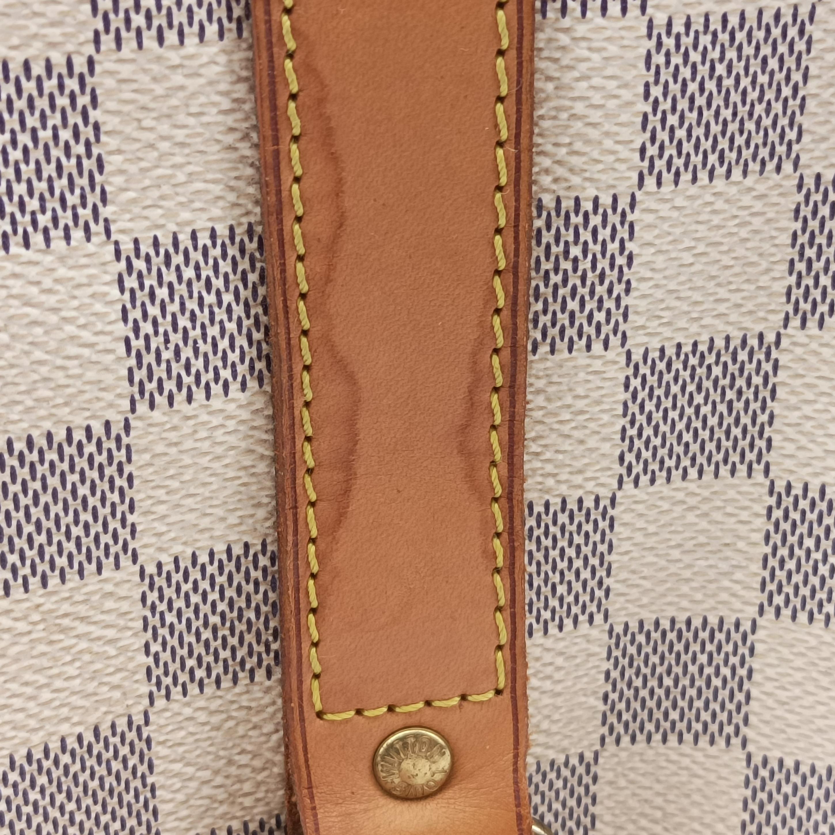 Pre-owned Louis Vuitton Keepall Bandouliere 55 Azur Damier Canvas N41429 handbag | stylenewstar