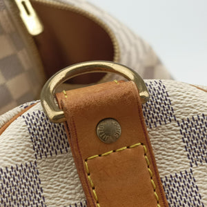 Pre-owned Louis Vuitton Keepall Bandouliere 55 Azur Damier Canvas N41429 handbag | stylenewstar