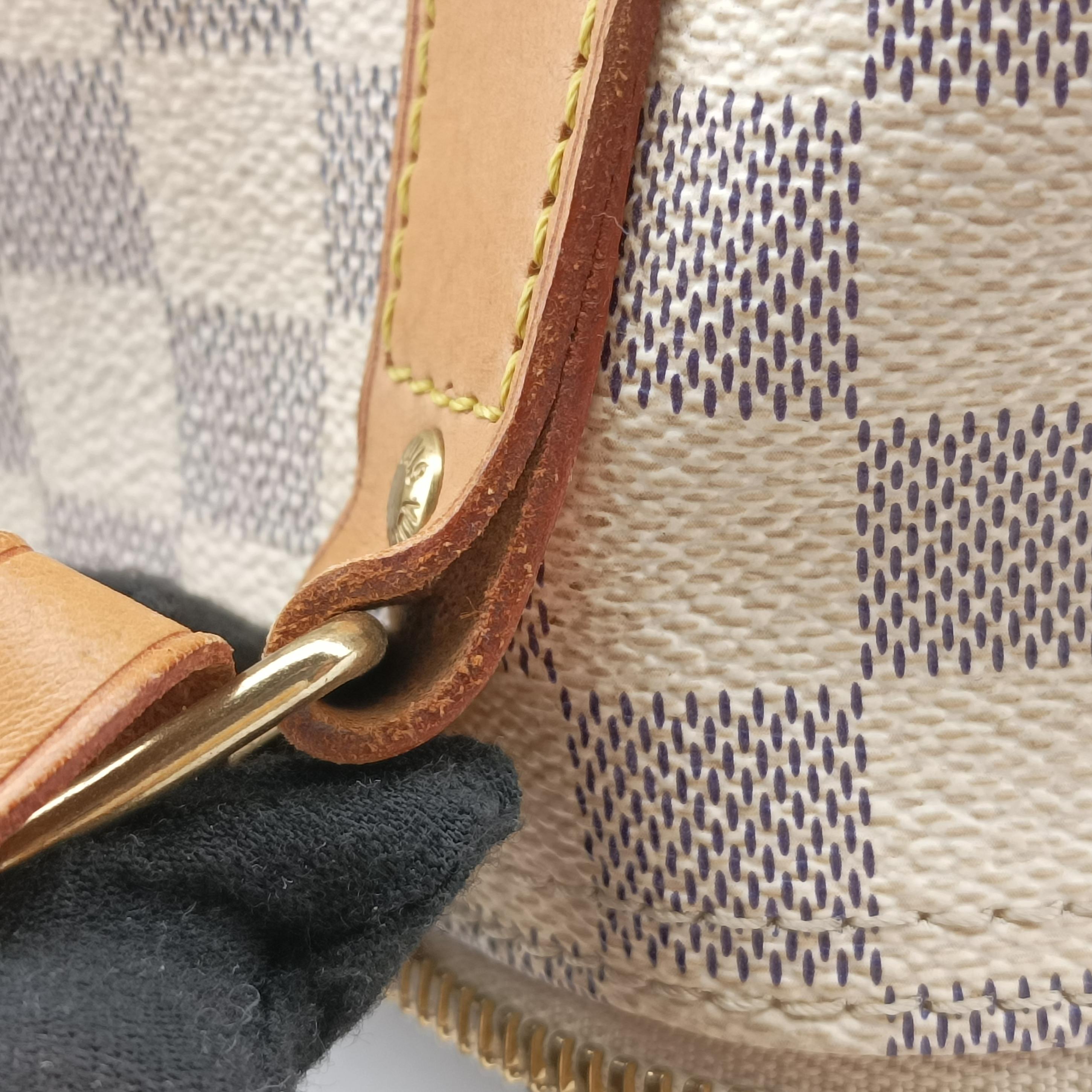 Pre-owned Louis Vuitton Keepall Bandouliere 55 Azur Damier Canvas N41429 handbag | stylenewstar