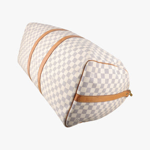 Pre-owned Louis Vuitton Keepall Bandouliere 55 Azur Damier Canvas N41429 handbag | stylenewstar