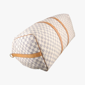 Pre-owned Louis Vuitton Keepall Bandouliere 55 Azur Damier Canvas N41429 handbag | stylenewstar