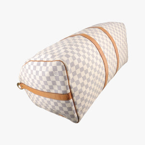 Pre-owned Louis Vuitton Keepall Bandouliere 55 Azur Damier Canvas N41429 handbag | stylenewstar