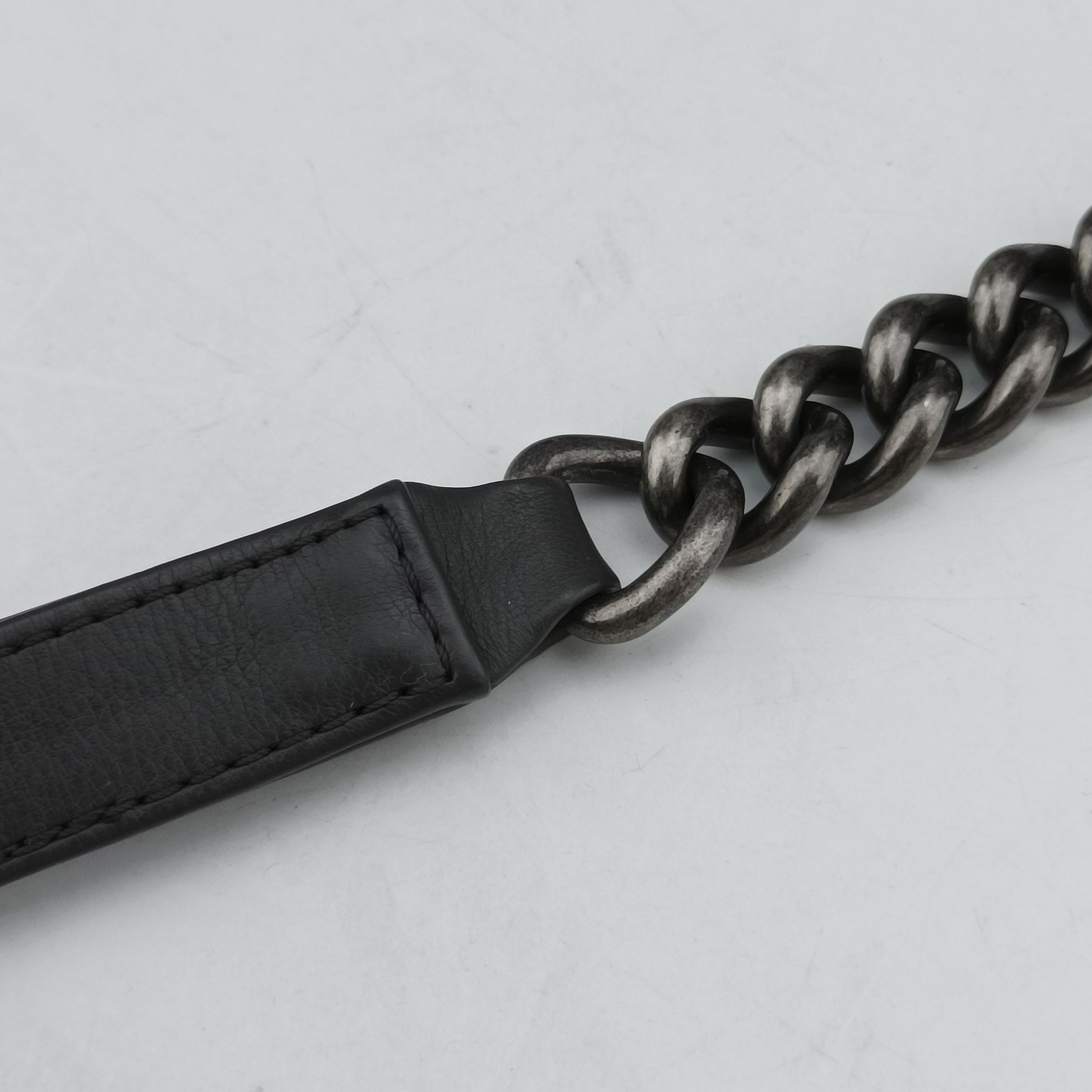 Pre-owned Chanel BOY CHANEL Grey leather A67948 shoulderbag | stylenewstar