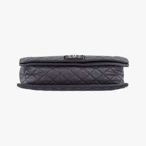 Pre-owned Chanel BOY CHANEL Grey leather A67948 shoulderbag | stylenewstar
