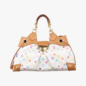 Pre-owned Louis Vuitton URSULA White Monogram Multicolor M40123 handbag | stylenewstar