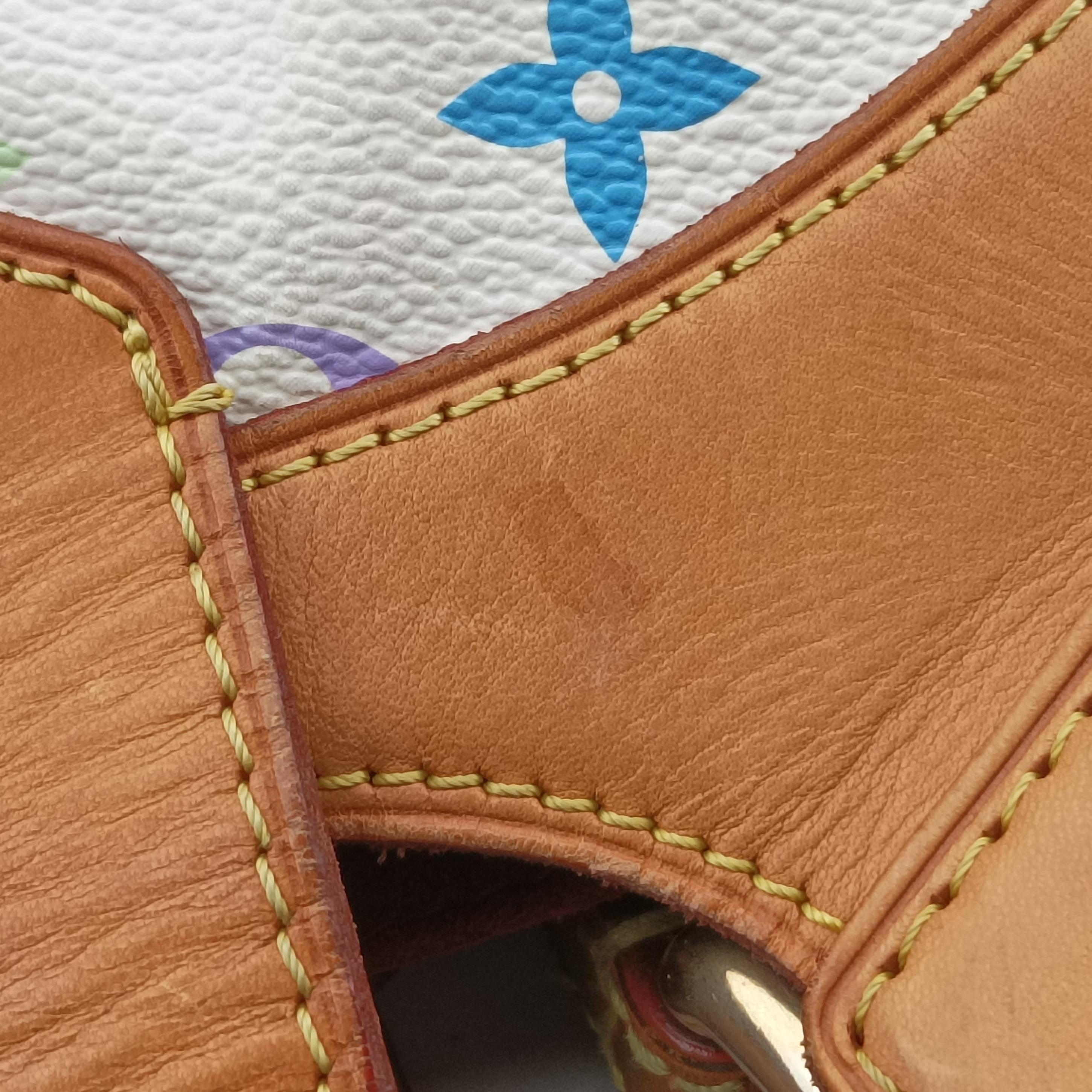 Pre-owned Louis Vuitton URSULA White Monogram Multicolor M40123 handbag | stylenewstar