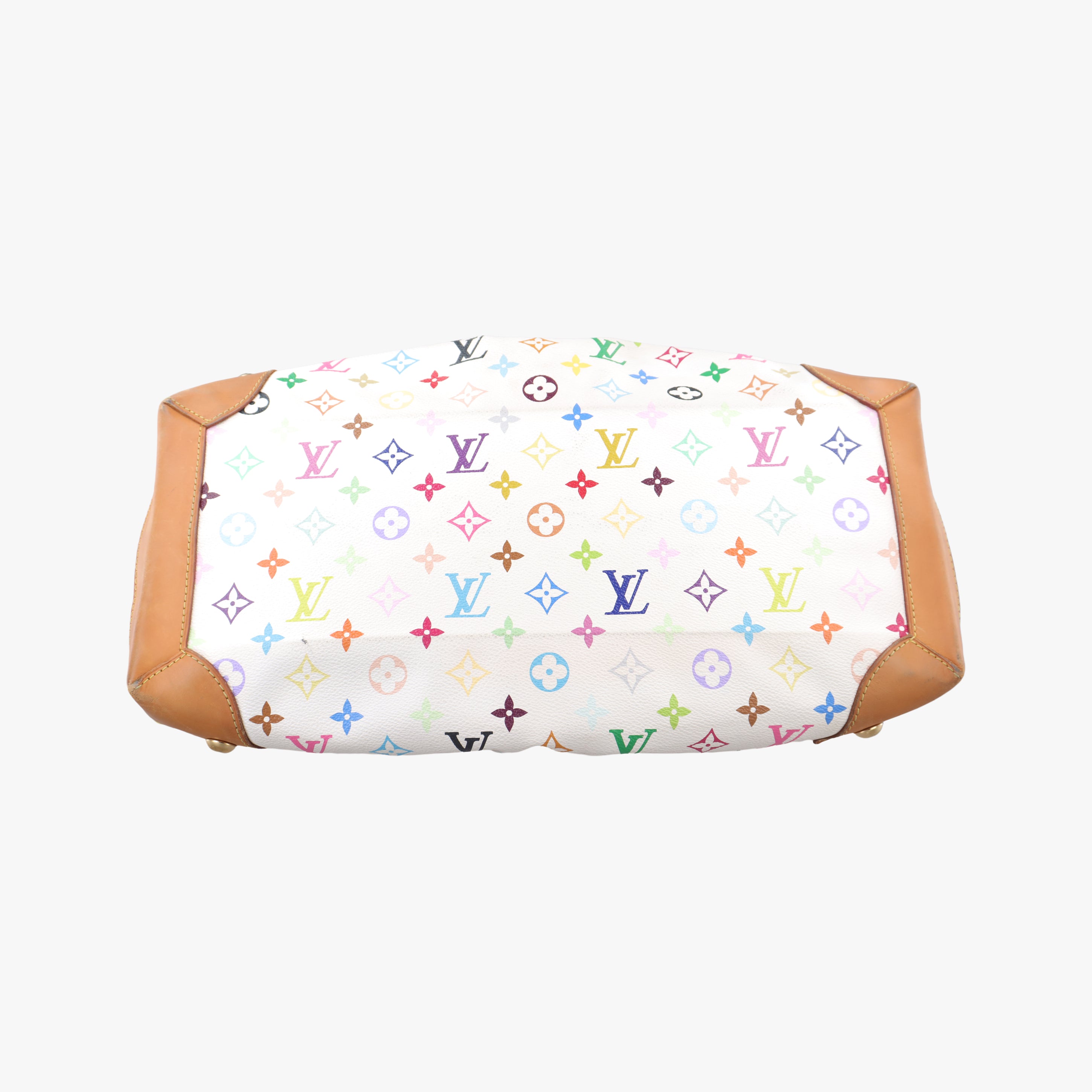 Pre-owned Louis Vuitton URSULA White Monogram Multicolor M40123 handbag | stylenewstar