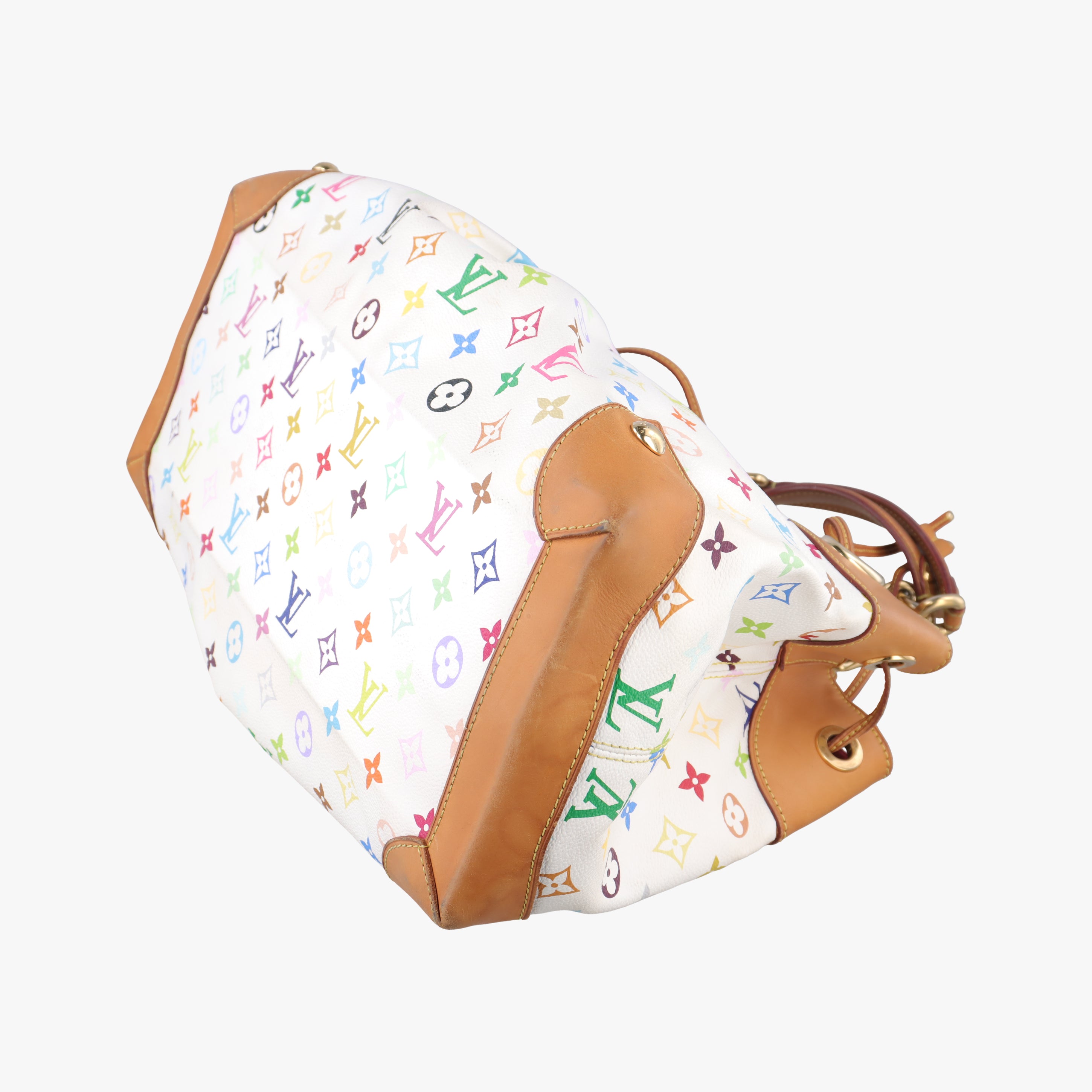 Pre-owned Louis Vuitton URSULA White Monogram Multicolor M40123 handbag | stylenewstar