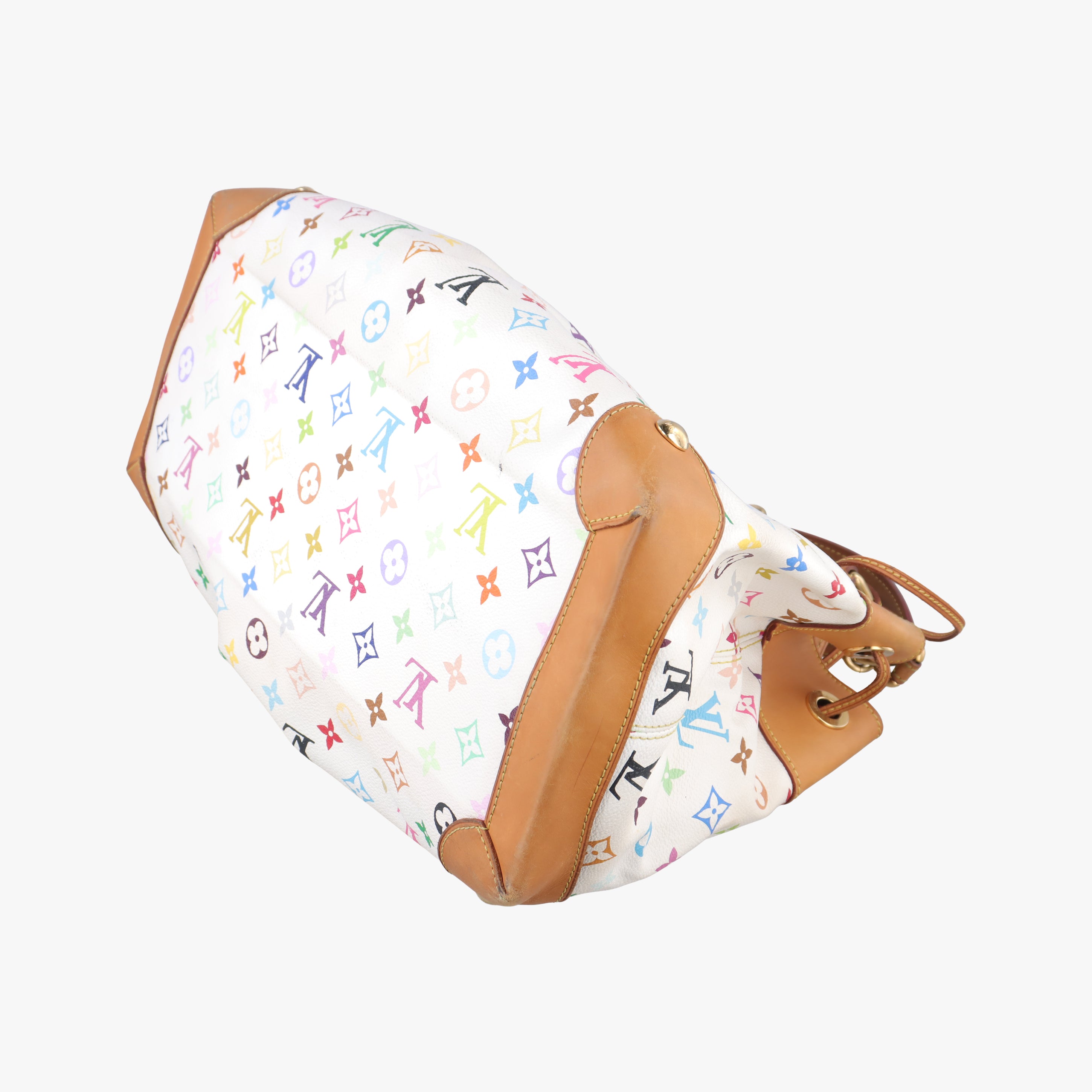 Pre-owned Louis Vuitton URSULA White Monogram Multicolor M40123 handbag | stylenewstar