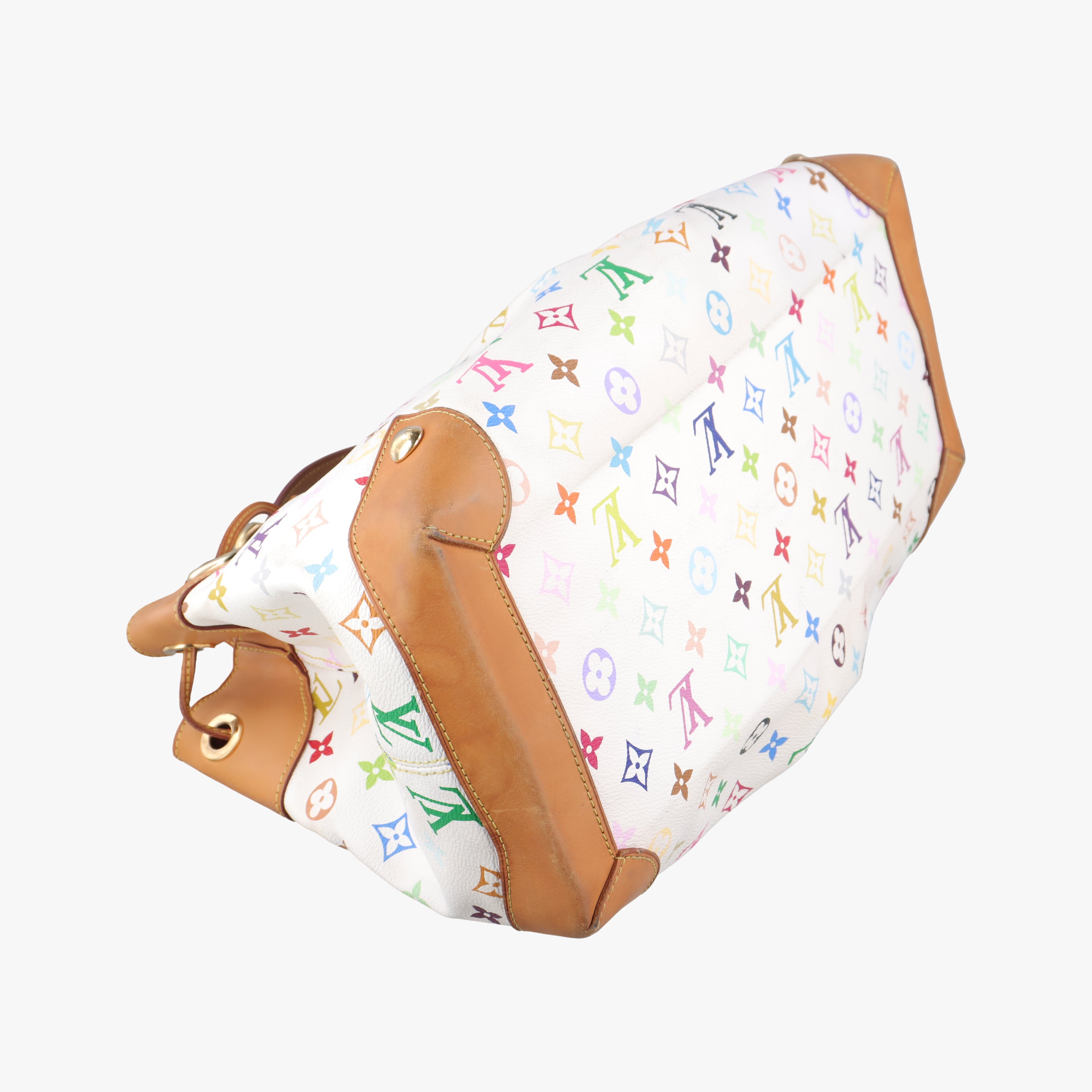 Pre-owned Louis Vuitton URSULA White Monogram Multicolor M40123 handbag | stylenewstar