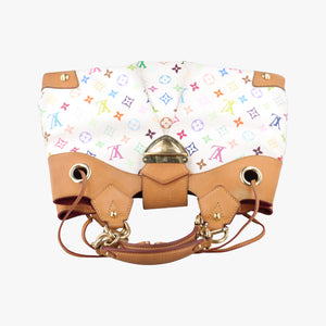 Pre-owned Louis Vuitton URSULA White Monogram Multicolor M40123 handbag | stylenewstar