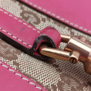 Pre-owned Gucci New Jackie Rose Leather 120888 shoulderbag | stylenewstar