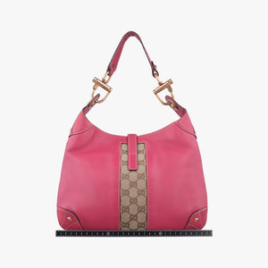 Pre-owned Gucci New Jackie Rose Leather 120888 shoulderbag | stylenewstar