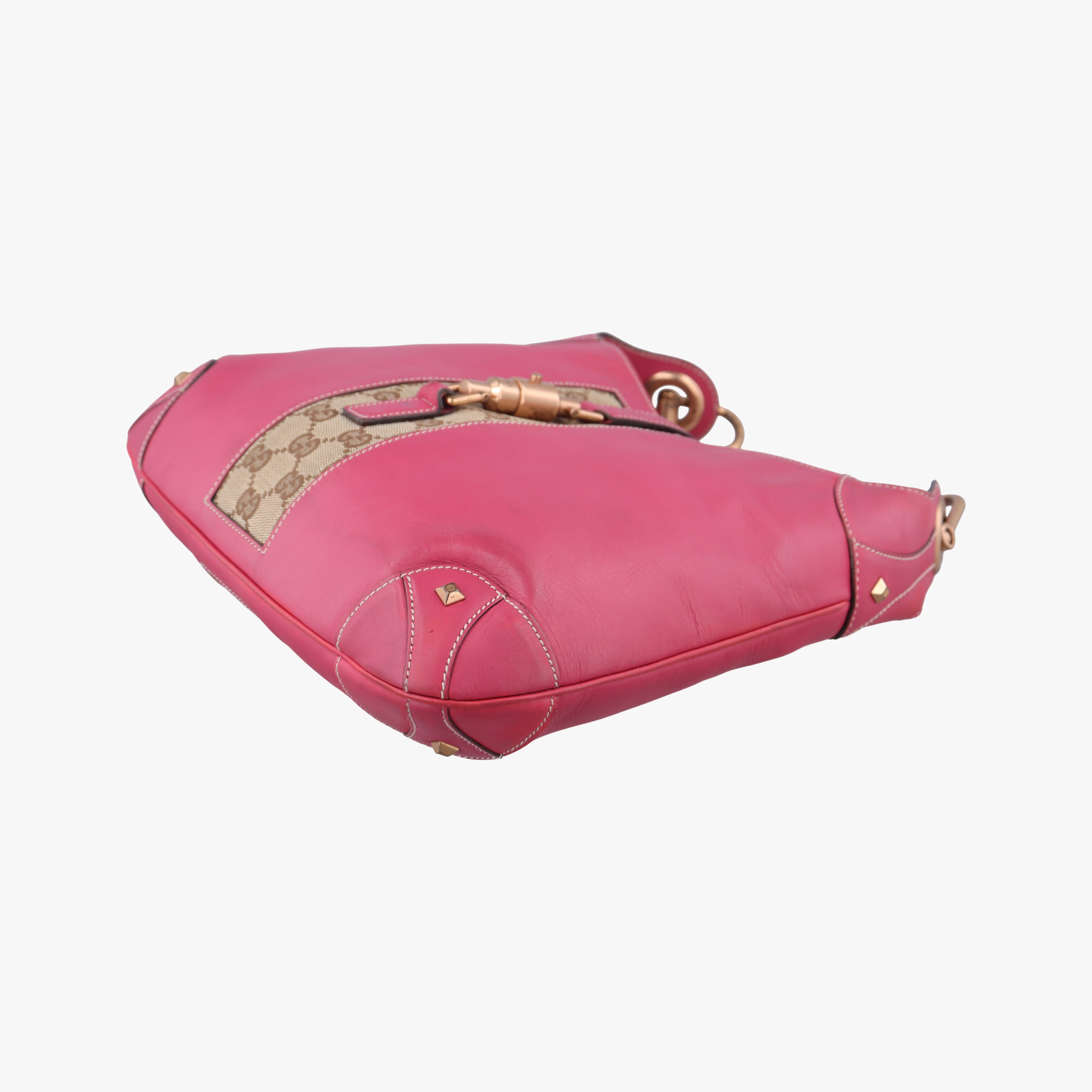 Pre-owned Gucci New Jackie Rose Leather 120888 shoulderbag | stylenewstar