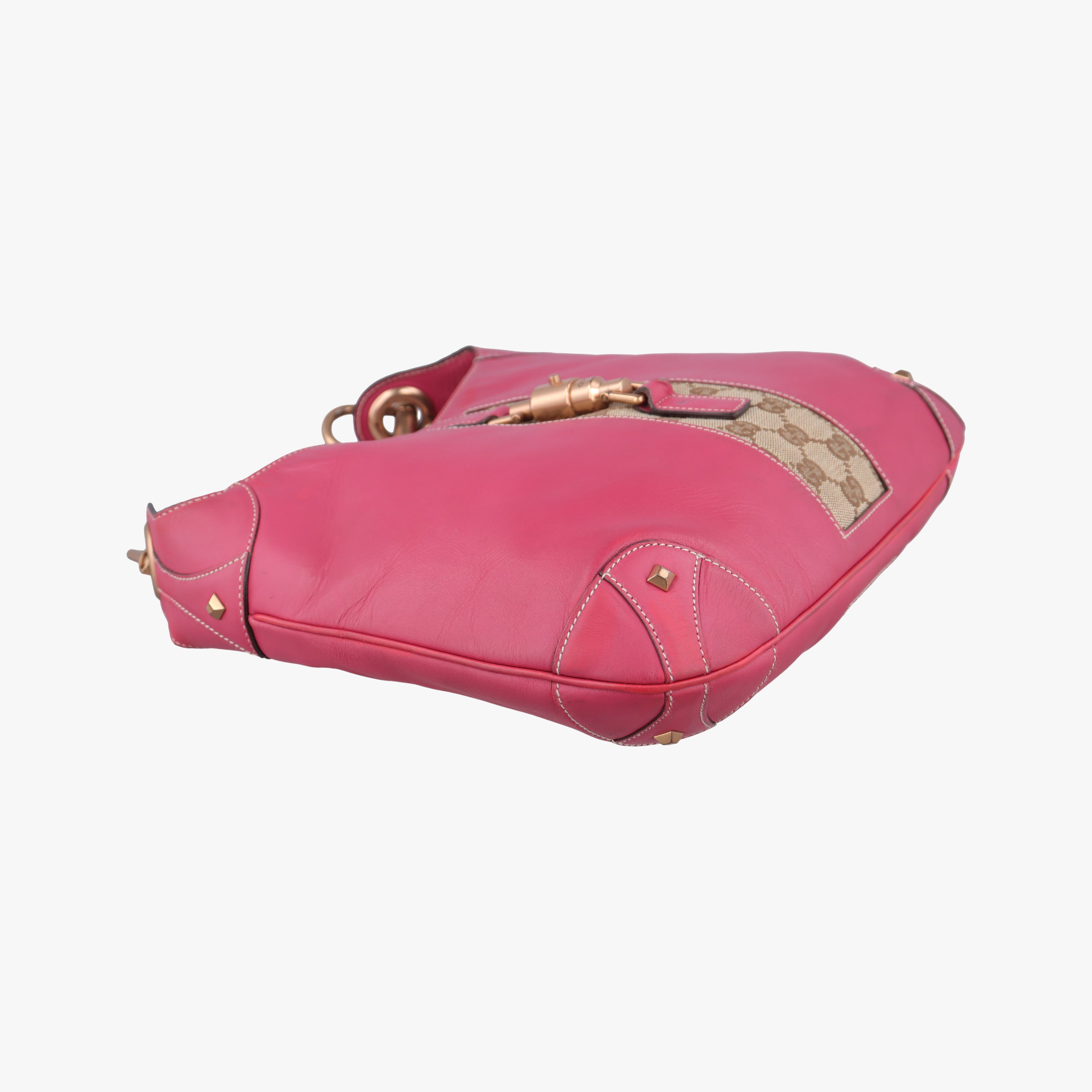 Pre-owned Gucci New Jackie Rose Leather 120888 shoulderbag | stylenewstar