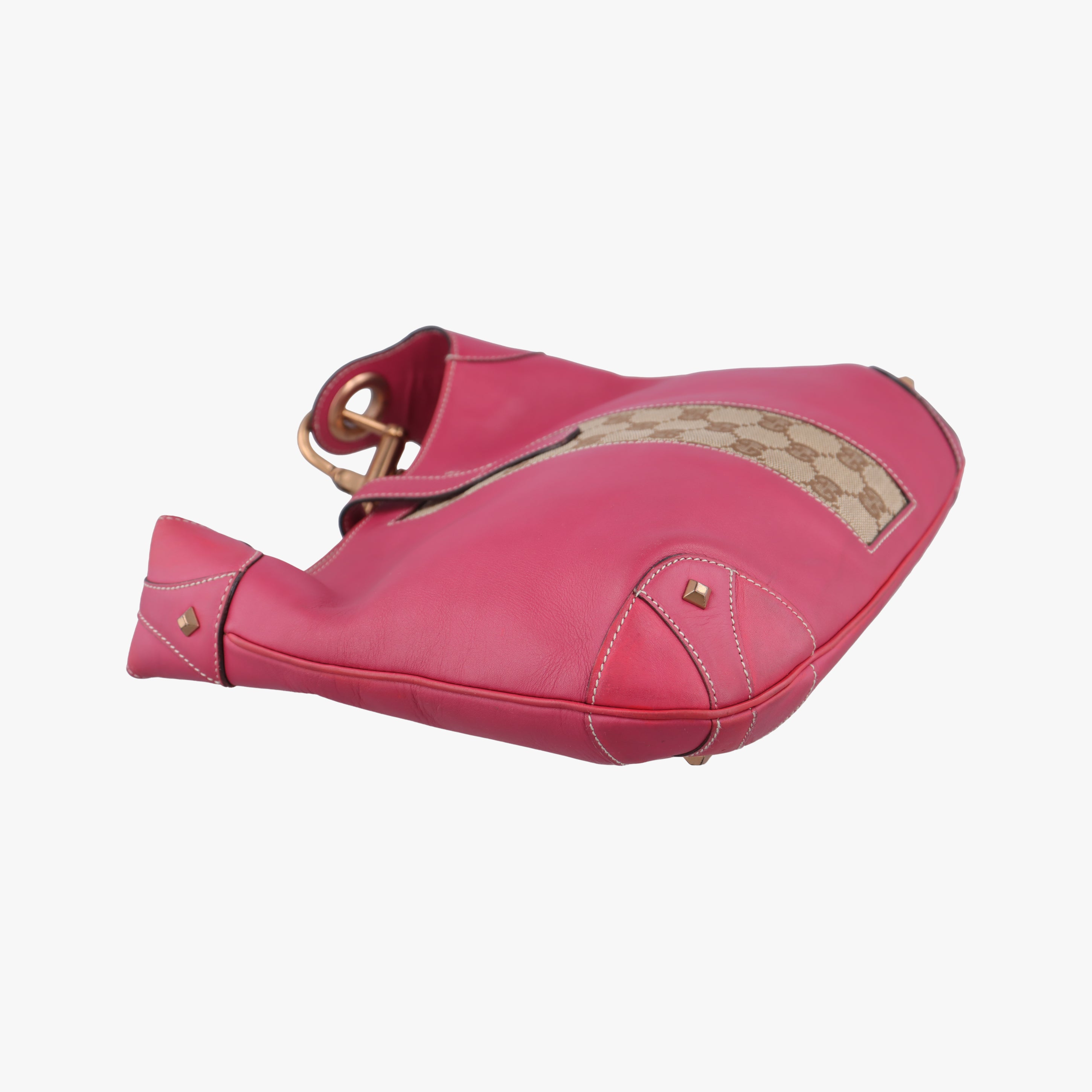 Pre-owned Gucci New Jackie Rose Leather 120888 shoulderbag | stylenewstar