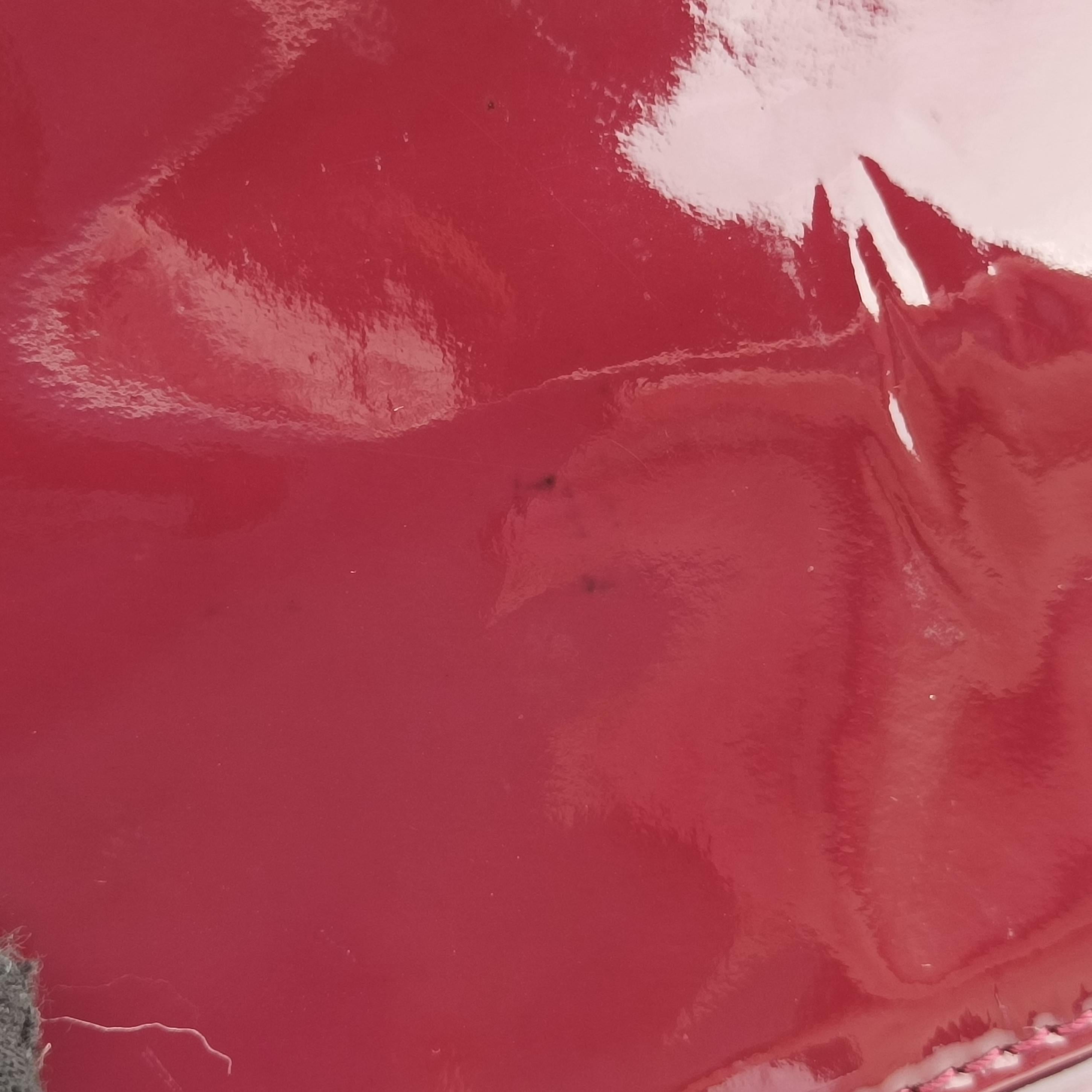 Pre-owned Chanel Mademoiselle Bowling Burgundy Patent A50561 handbag | stylenewstar