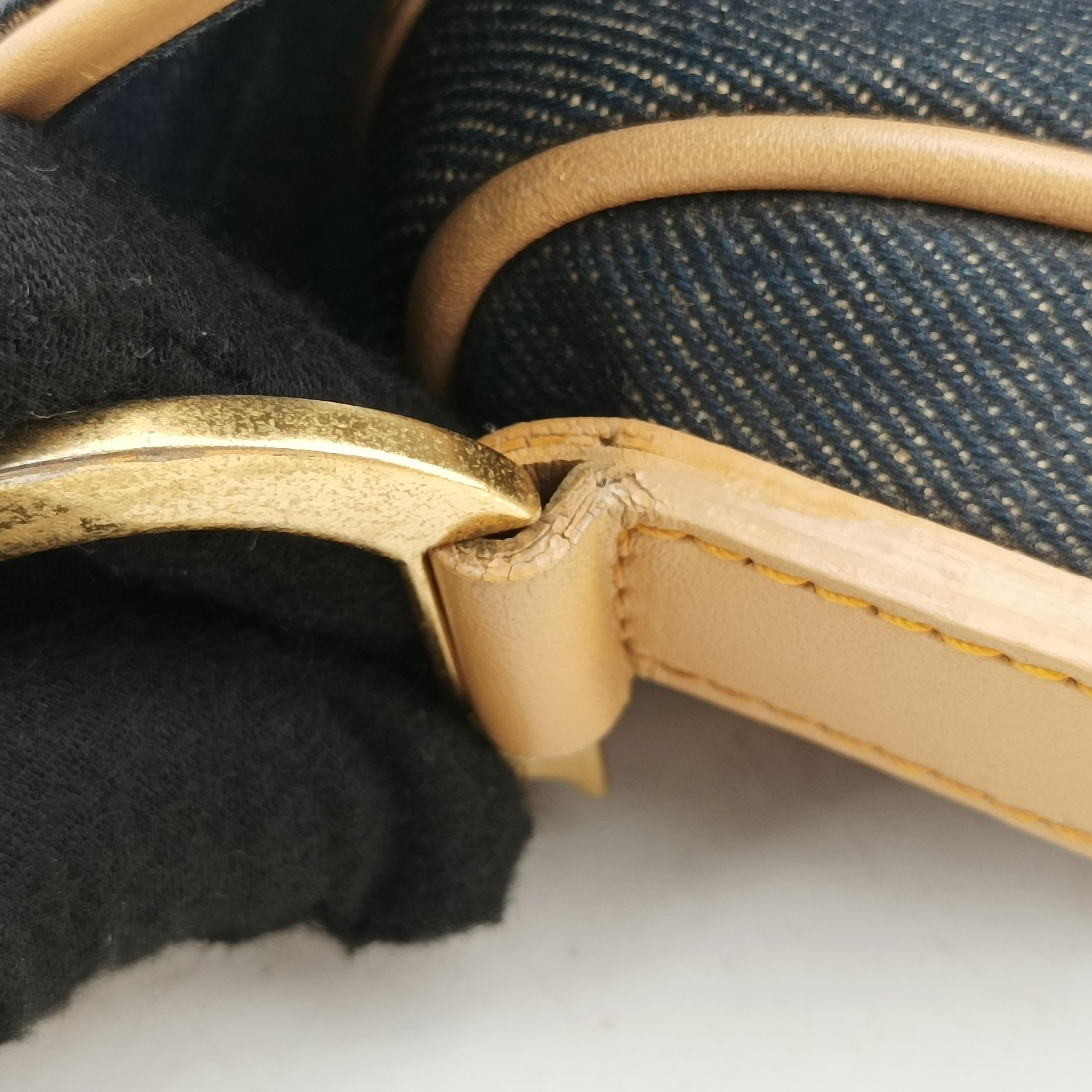 Vintage Christian Dior Saddlebags Blue Denim  handbag | stylenewstar