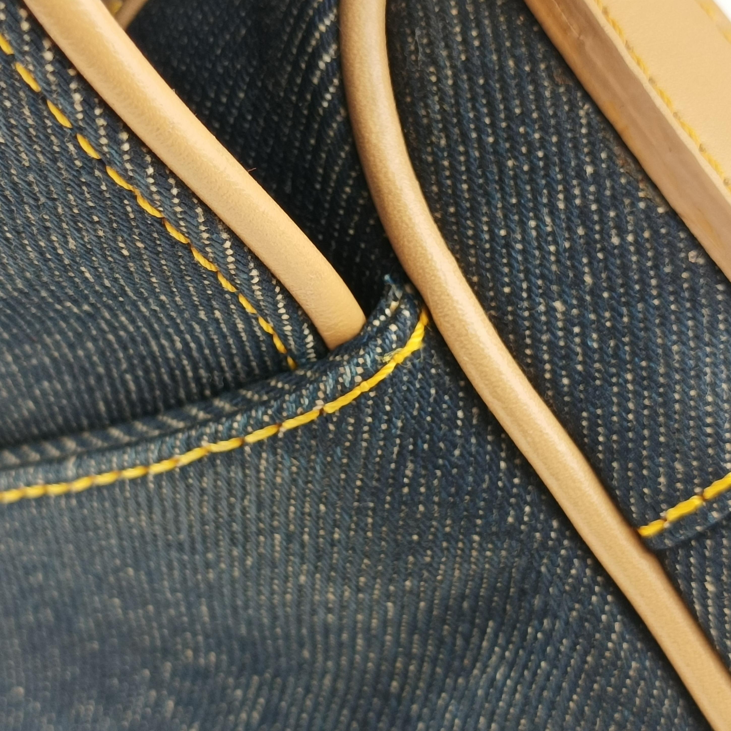 Vintage Christian Dior Saddlebags Blue Denim  handbag | stylenewstar