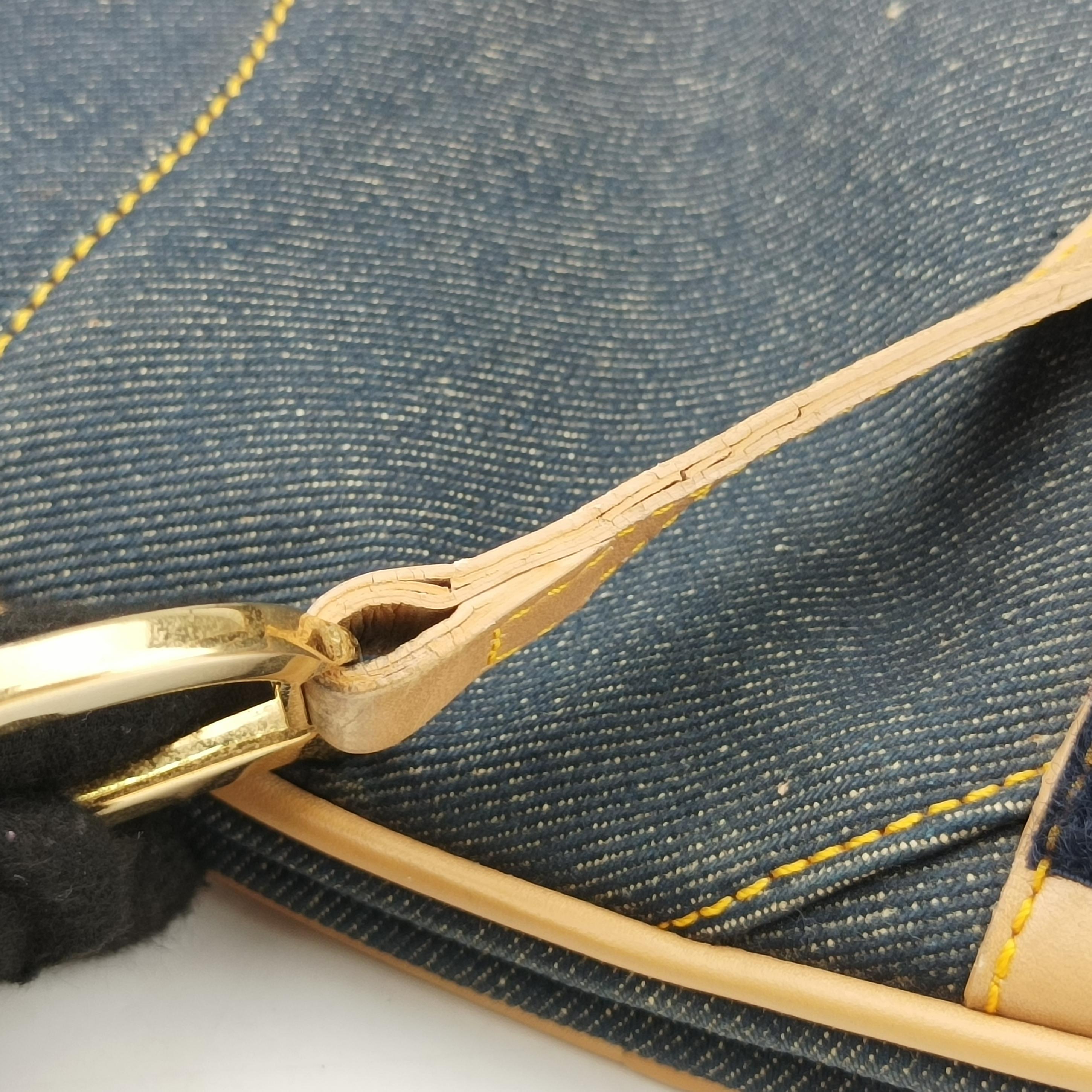 Vintage Christian Dior Saddlebags Blue Denim  handbag | stylenewstar