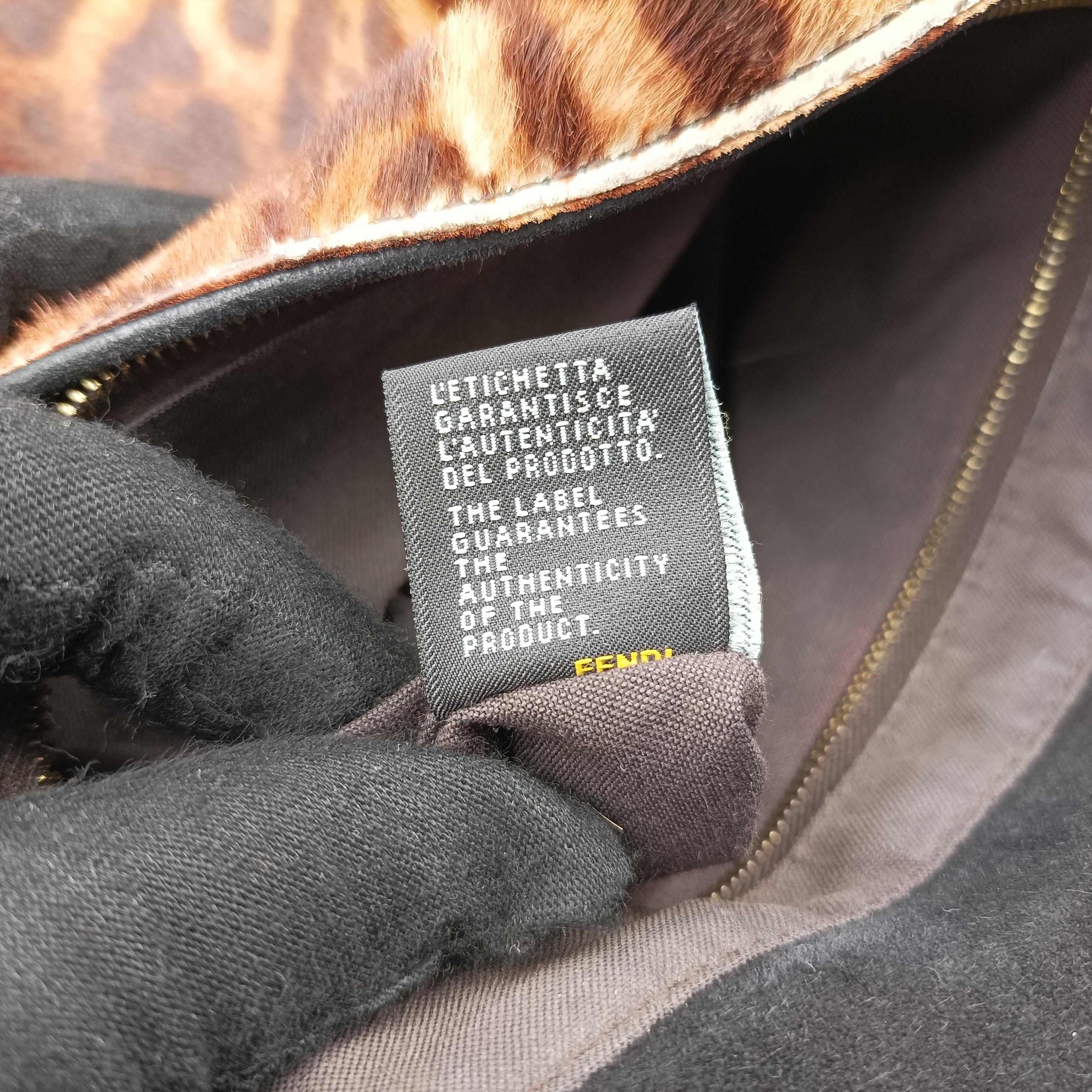 Pre-owned Fendi Big Mamma Forever Flap Multicolour ponyhair 8BR638 shoulderbag | stylenewstar