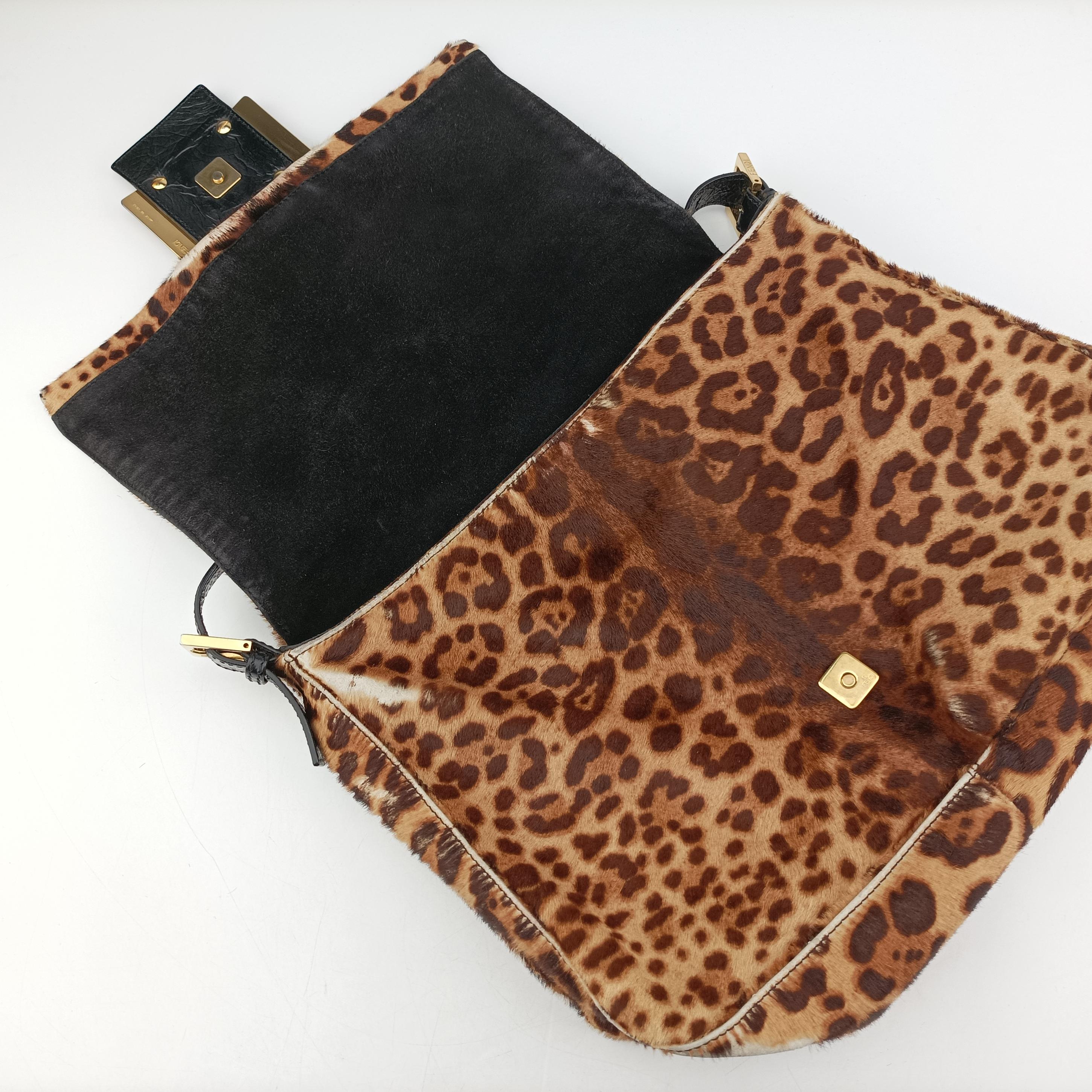 Pre-owned Fendi Big Mamma Forever Flap Multicolour ponyhair 8BR638 shoulderbag | stylenewstar