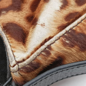 Pre-owned Fendi Big Mamma Forever Flap Multicolour ponyhair 8BR638 shoulderbag | stylenewstar