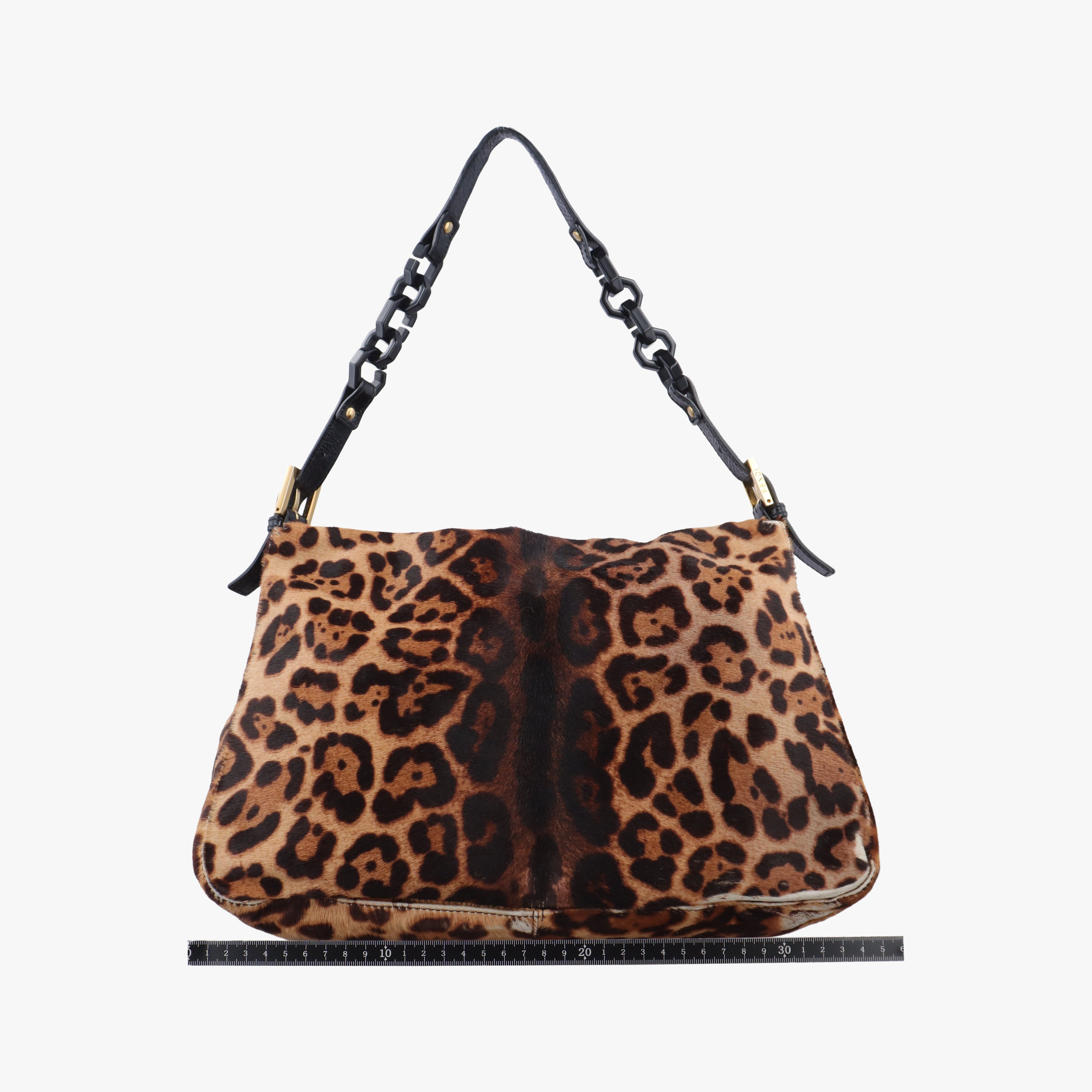 Pre-owned Fendi Big Mamma Forever Flap Multicolour ponyhair 8BR638 shoulderbag | stylenewstar